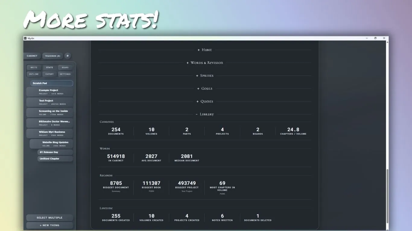 More Stats in Myrlin
