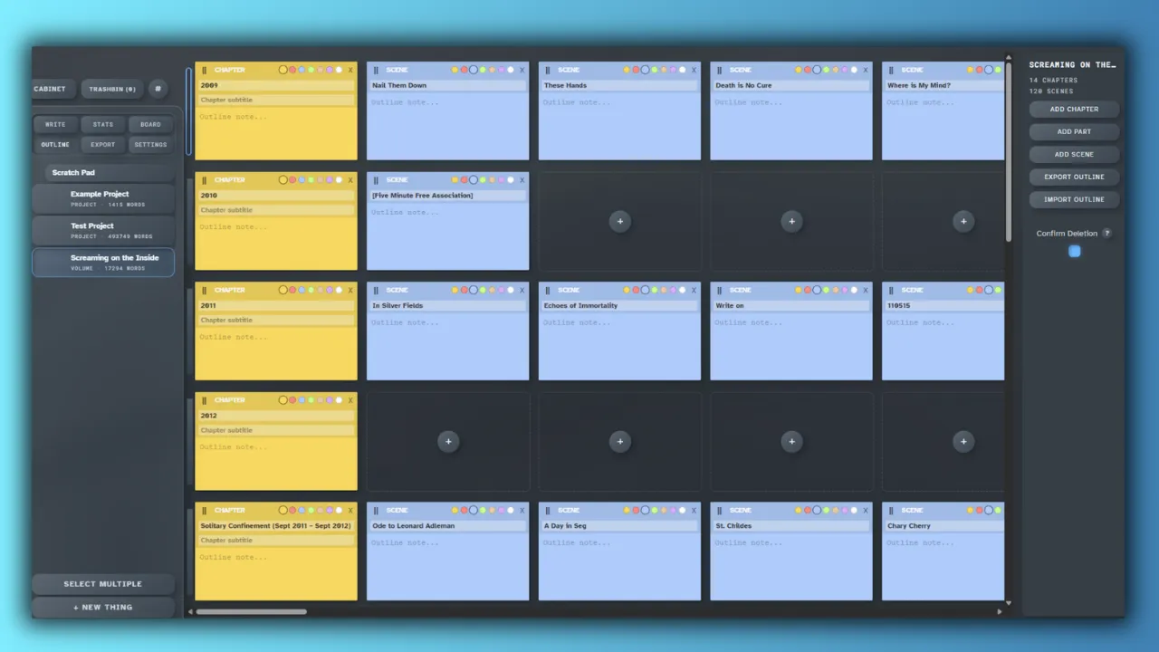 Outlining Grid in Myrlin