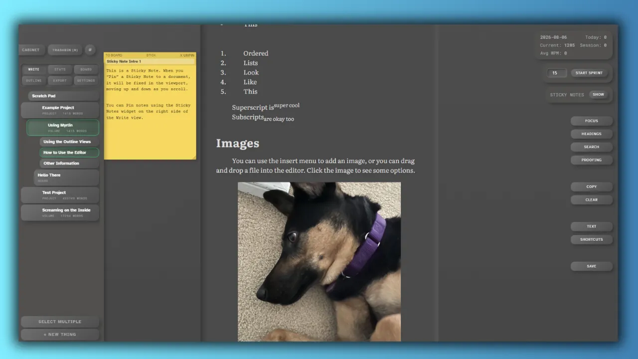 Comfy Editor in Myrlin